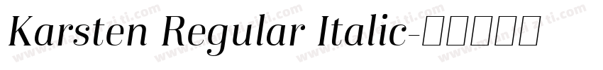Karsten Regular Italic字体转换